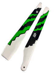 420mm carbon fibre main blade green