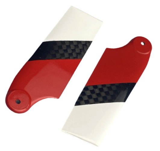 62mm Carbon fibre tail blade Red