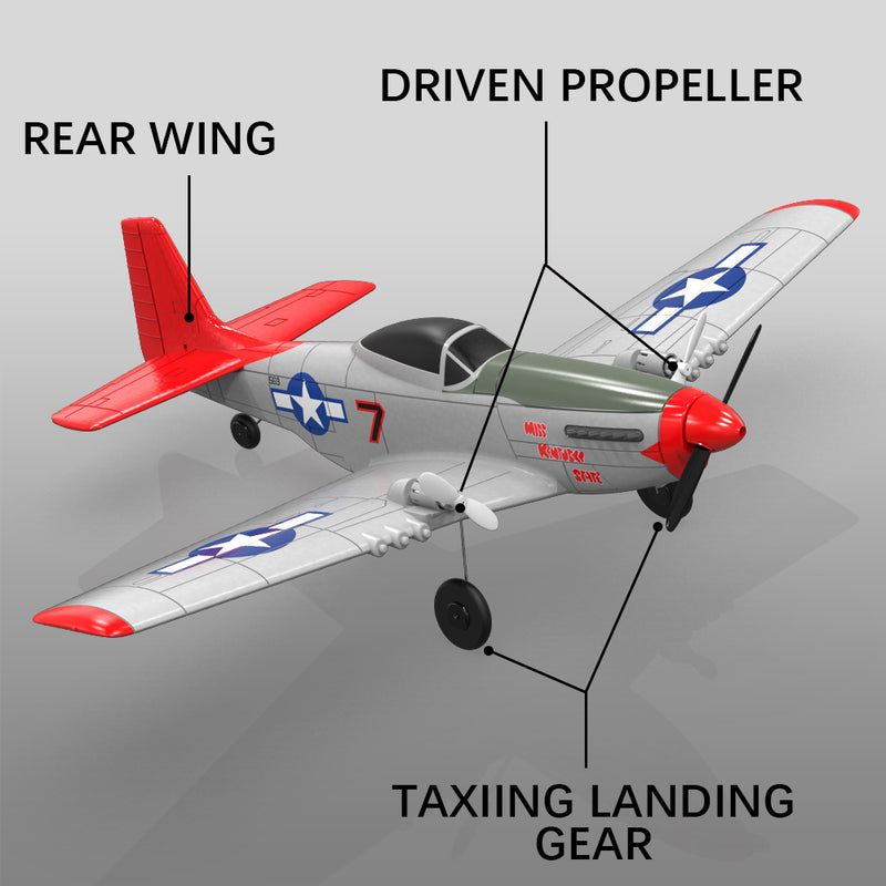 P51D Mustang 400mm Wingspan Warbird (2 Channel)