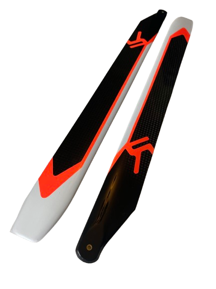 380mm ALZRC Carbon Fibre Blades - Orange