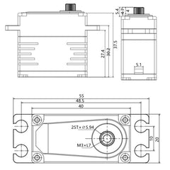 GDW BLS992 Full Size Digital Metal Servo