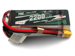 Gens Ace 22.2V 6s 2200mAh 75C LiPo Battery